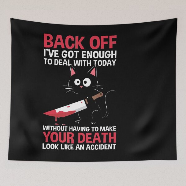 Item preview, Stand Back Kitten Knife Funny Black Cat Halloween designed and sold by HaytamShop.