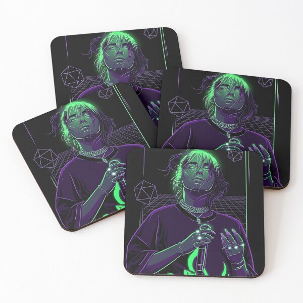Item preview, Neon Green and Purple Billie Eilish designed and sold by iwzzuel.