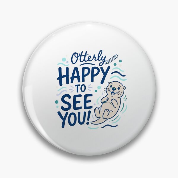 Item preview, Otterly Happy To See You Cute Otter Greeting designed and sold by leocreatives.