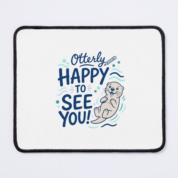 Item preview, Otterly Happy To See You Cute Otter Greeting designed and sold by leocreatives.