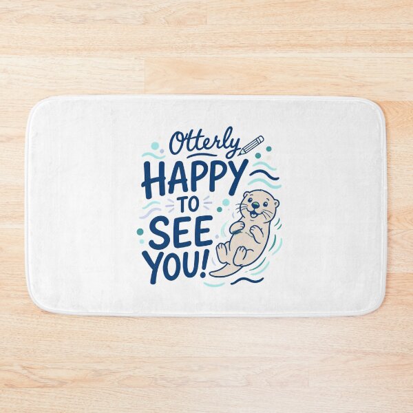 Item preview, Otterly Happy To See You Cute Otter Greeting designed and sold by leocreatives.