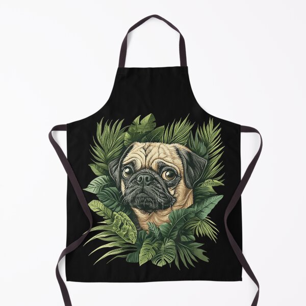 Item preview, Pug Dog Pet Lover Tropical Jungle Leaves designed and sold by BrockmeyeSB.