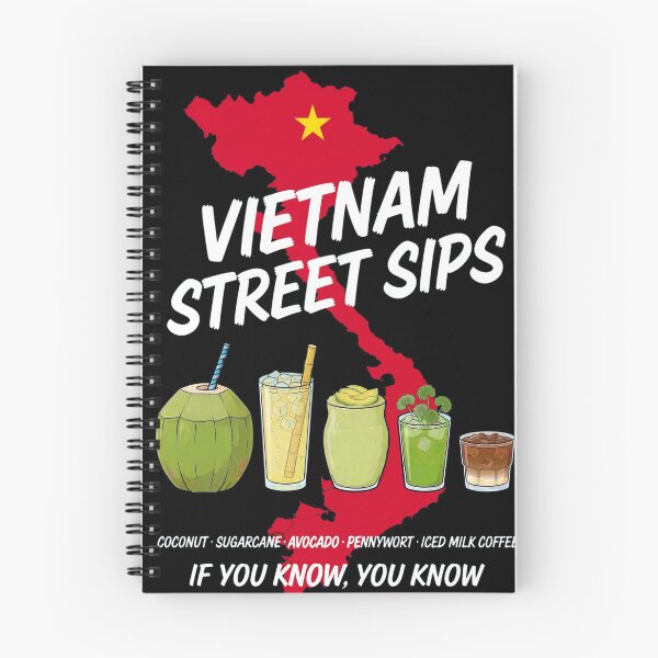 Artikelvorschau, Vietnamesische Street-Food-Getränke: Kokosnuss, Rohrzuckersaft, Avocado-Smoothie, Rau Má und Eiskaffee entworfen und verkauft von Danh Style.