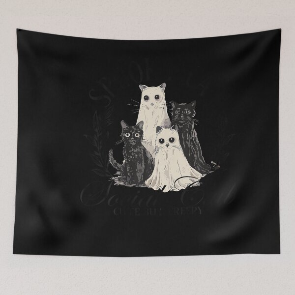 Item preview, Spooky Cat Social Club Gothic Black Cat Halloween designed and sold by stershopepie.
