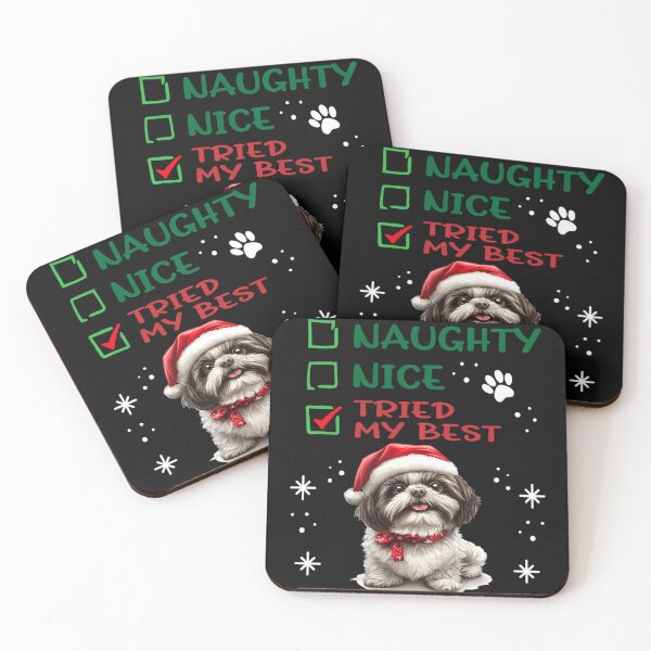 Item preview, Naughty Nice Tried My Best Christmas Shih Tzu Dog Owner designed and sold by BrockmeyeSB.