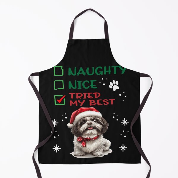 Item preview, Naughty Nice Tried My Best Christmas Shih Tzu Dog Owner designed and sold by BrockmeyeSB.