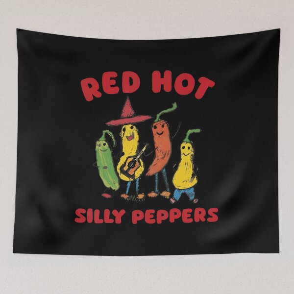 Item preview, Red Hot Sillys Peppers Hand Drawns Vegetable Band designed and sold by Neenagirl2220.