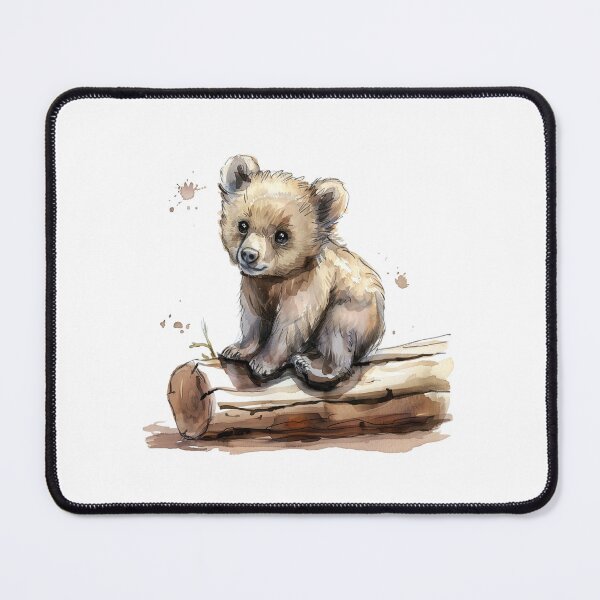 Item preview, Bear Cub | Cute Woodland Animal Watercolor Art designed and sold by Mandayartstudio.