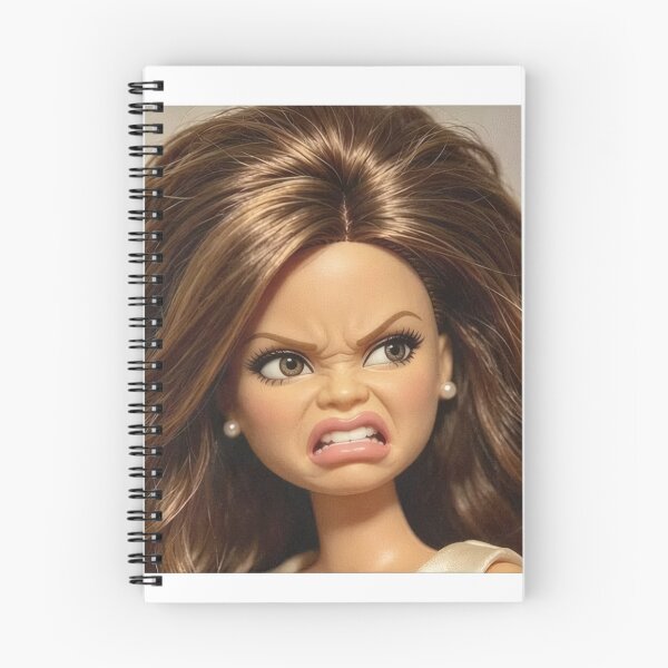 Item preview, Disgusted Brunette Doll Snarl Big Hair Cringe Reaction Meme designed and sold by Devilians92.