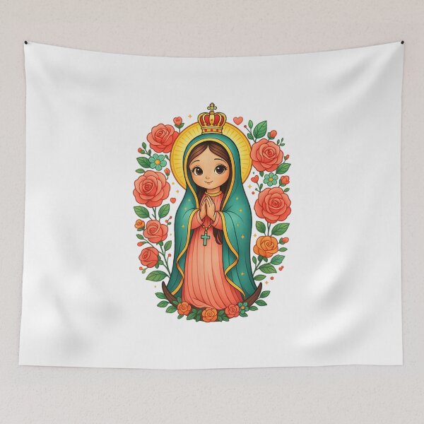 Item preview, Guadalupe Floral Mexican designed and sold by Foxintheloart.