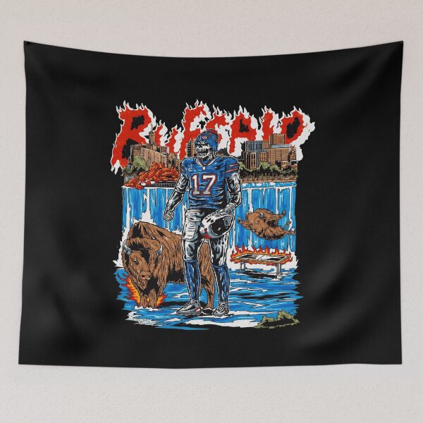 Item preview, Buffalo Football Skeleton Player Falls Graphic designed and sold by MichaelWo93682.