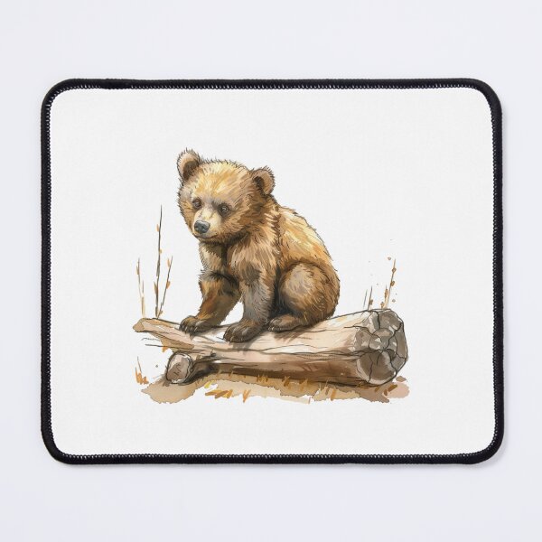 Item preview, Bear Cub | Cute Woodland Animal Watercolor Art designed and sold by Mandayartstudio.