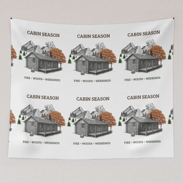 Item preview, Cabin Season Vintage Autumn Retreat designed and sold by Umbrella urban.