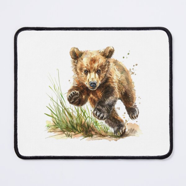 Item preview, Bear Cub | Cute Woodland Animal Watercolor Art designed and sold by Mandayartstudio.
