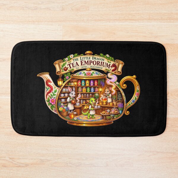 Item preview, The Little Dragon Tea Emporium | Whimsical Dragon Tea Shop, Tea, Honey & Dragonbrew designed and sold by MrDev.
