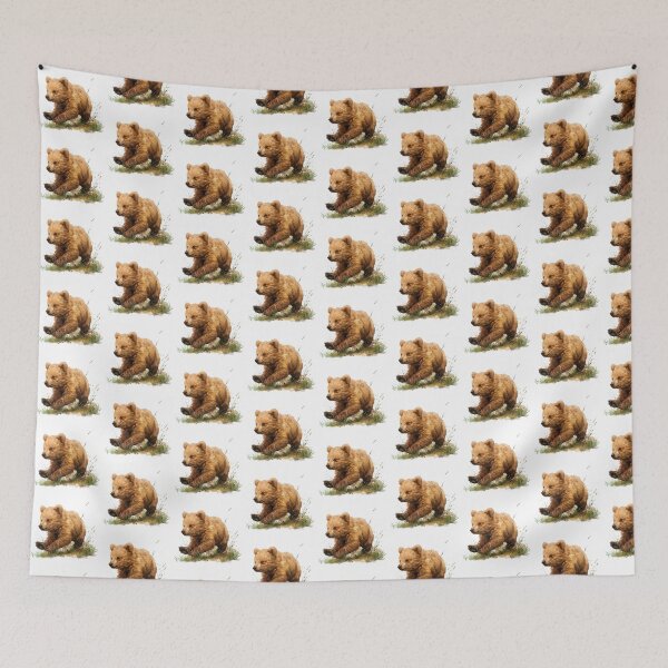 Item preview, Bear Cub | Cute Woodland Animal Watercolor Art designed and sold by Mandayartstudio.