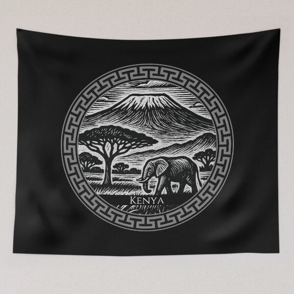 Item preview, Kenya Vintage Woodcut Art designed and sold by Thistle-TShop.
