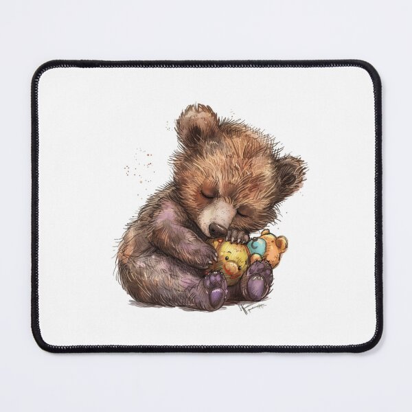 Item preview, Bear Cub | Cute Woodland Animal Watercolor Art designed and sold by Mandayartstudio.
