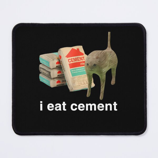 Item preview, Stretched Cat Standing Next To Stack Of Cement Bags designed and sold by Type-Design.