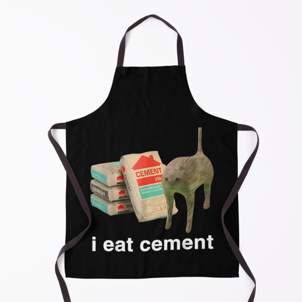 Artikelvorschau, Ausgestreckte Katze steht neben einem Stapel Zementsäcken entworfen und verkauft von Type-Design.