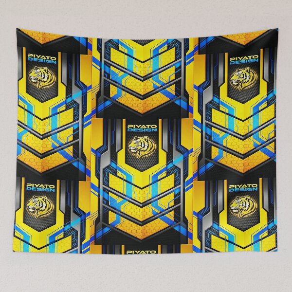 Item preview, Cyberpunk Tiger Tech Pattern designed and sold by PIYATO941DESIGN.