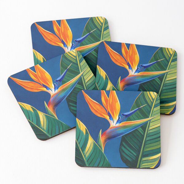 Item preview, Strelitzia Reginae Bird of Paradise Gouache Botanical Art designed and sold by EduMaru_Arts.