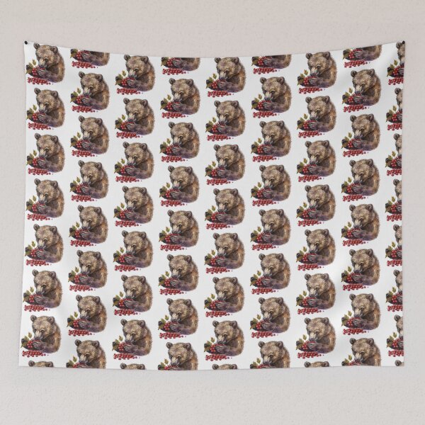 Item preview, Bear Cub | Cute Woodland Animal Watercolor Art designed and sold by Mandayartstudio.