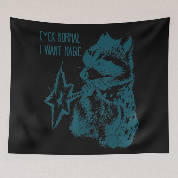 Item preview, Normal I Want Magic Raccoon Fantasy Dreamer designed and sold by BrockmeyeSB.