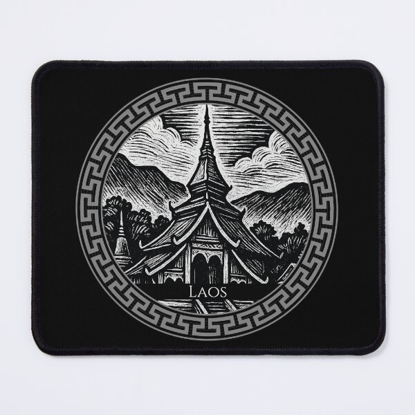 Item preview, Laos Vintage Woodcut Art designed and sold by Thistle-TShop.