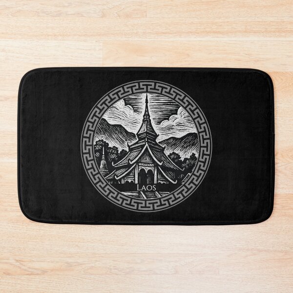 Item preview, Laos Vintage Woodcut Art designed and sold by Thistle-TShop.