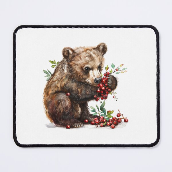 Item preview, Bear Cub | Cute Woodland Animal Watercolor Art designed and sold by Mandayartstudio.