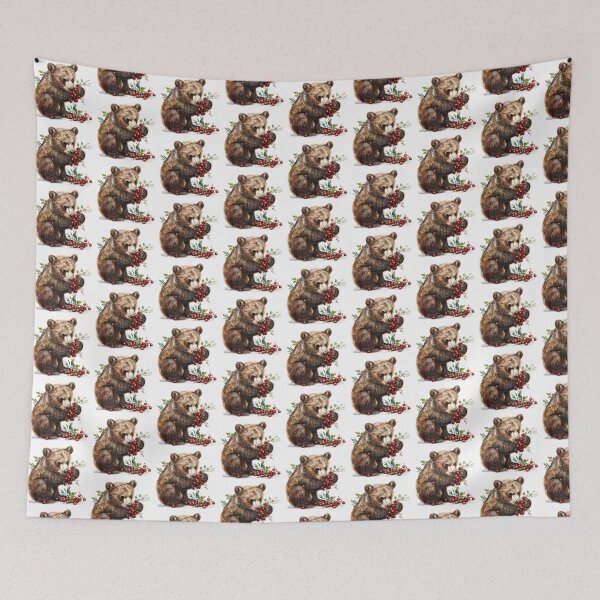 Item preview, Bear Cub | Cute Woodland Animal Watercolor Art designed and sold by Mandayartstudio.