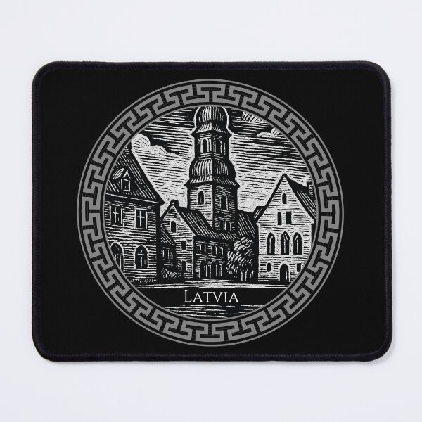 Item preview, Latvia Vintage Woodcut Art designed and sold by Thistle-TShop.