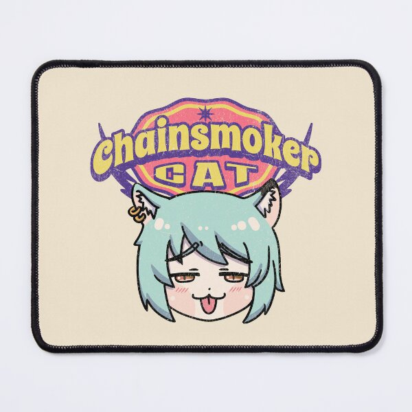 Item preview, Chainsmoker cat yani neko yaniko designed and sold by Morcawork.