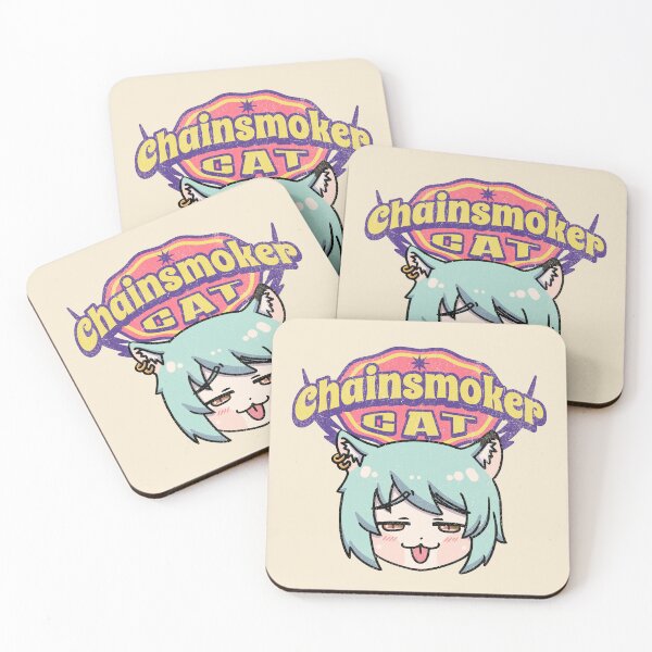 Item preview, Chainsmoker cat yani neko yaniko designed and sold by Morcawork.