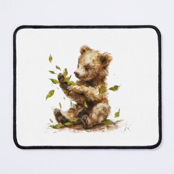 Item preview, Bear Cub | Cute Woodland Animal Watercolor Art designed and sold by Mandayartstudio.