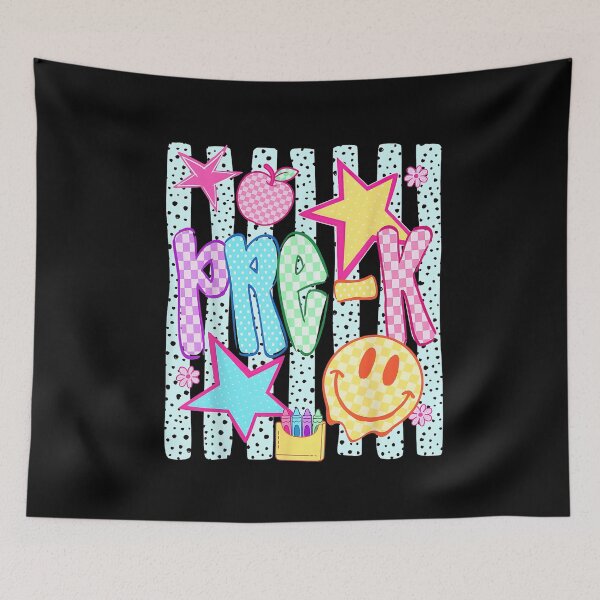 Item preview, Pre K Checkered Colorful Back to School Girl Teacher T-Shirt designed and sold by egabilo.