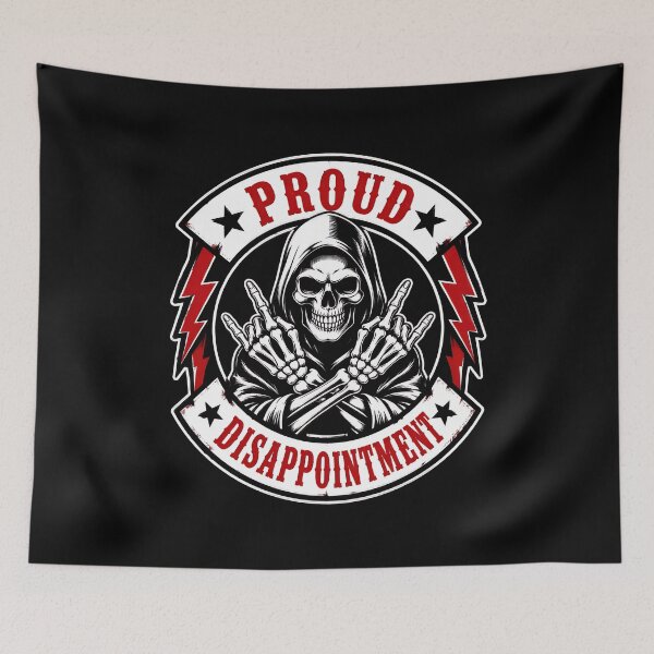 Item preview, Proud Disappointment Skeleton Middle Finger Funny Sarcastic designed and sold by leocreatives.