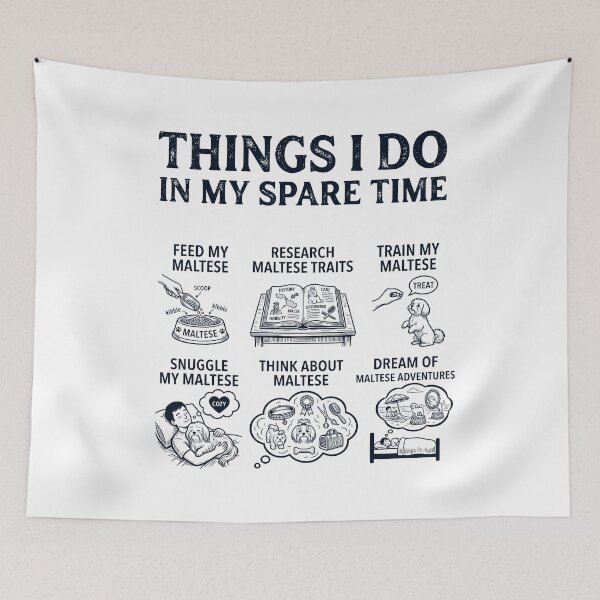 Item preview, Funny Maltese Lover Spare Time Activities designed and sold by dian-rody-crest.