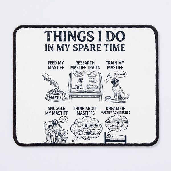 Item preview, Funny Mastiff Lover Spare Time Activities designed and sold by dian-rody-crest.