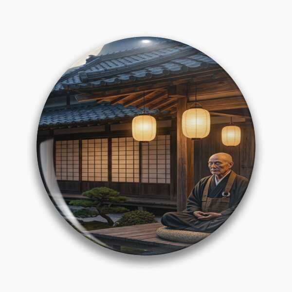 Item preview, An elderly monk in meditation in his zen garden.  designed and sold by Solomon-Ent-144.