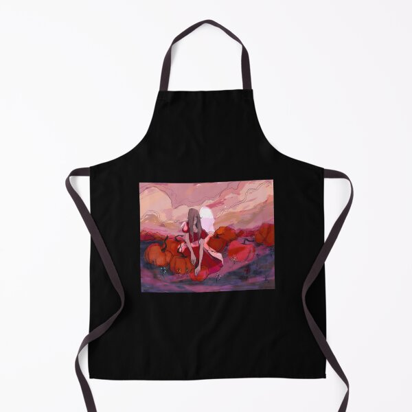 Item preview, Surreal Pumpkin Field Art with a Girl in Red Dress designed and sold by Catsi-Nook-Art.
