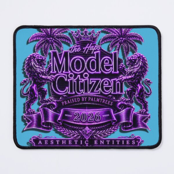 Item preview, Vaporwave Model Citizen Crest - Neon Purple Aesthetic Entities® designed and sold by A E S T H E T A T A G.