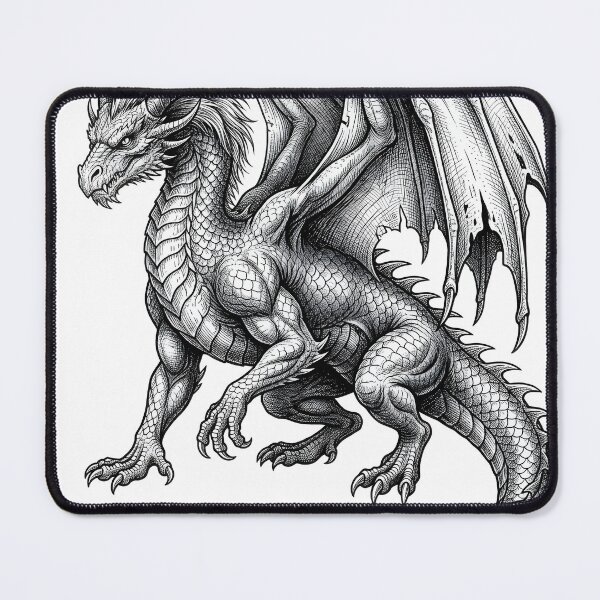 Item preview, Majestic Winged Dragon Fantasy Illustration designed and sold by DragonSerpent Ink.