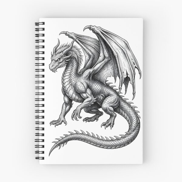Item preview, Majestic Winged Dragon Fantasy Illustration designed and sold by DragonSerpent Ink.