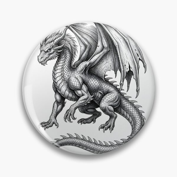 Item preview, Majestic Winged Dragon Fantasy Illustration designed and sold by DragonSerpent Ink.