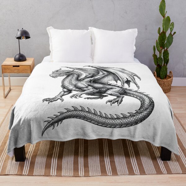 Item preview, Majestic Winged Dragon Fantasy Illustration designed and sold by DragonSerpent Ink.