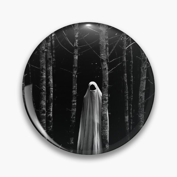 Item preview, Faceless Ghost in Dark Forest Black and White Gothic Horror Art Design designed and sold by inkoutninja.