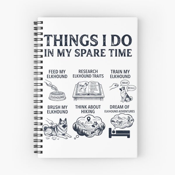 Item preview, Funny Norwegian Elkhound Lover Spare Time Activities designed and sold by dian-rody-crest.