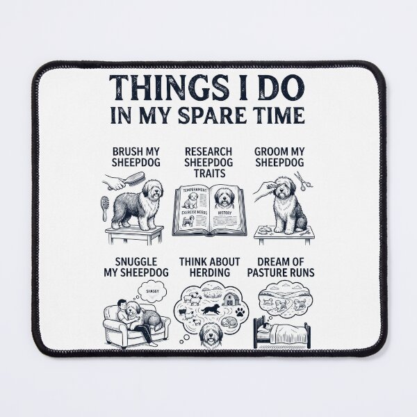 Item preview, Funny Old English Sheepdog Lover Spare Time Activities designed and sold by dian-rody-crest.